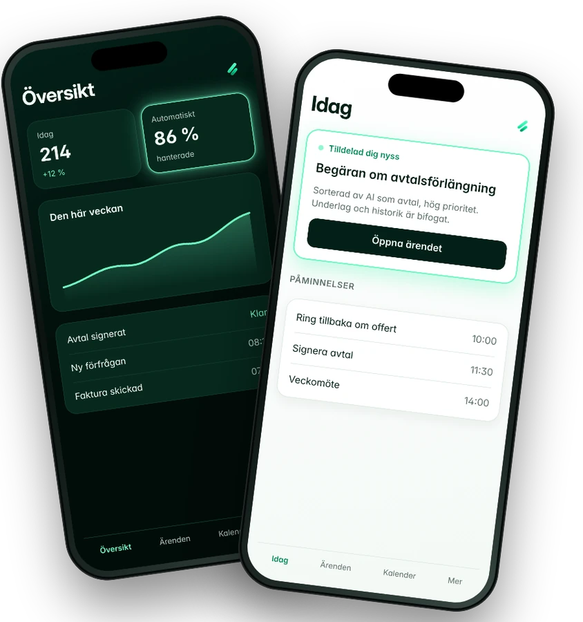 Designstudie av mobilapp.